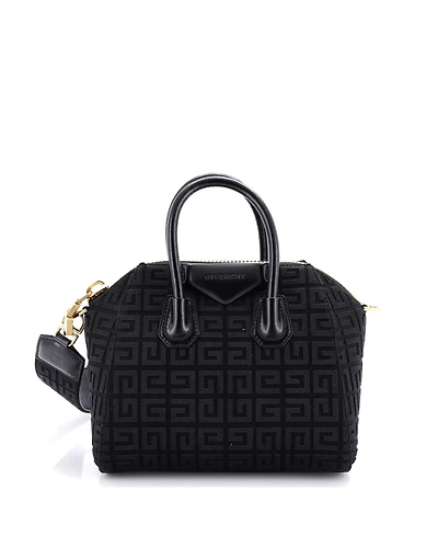 Pre-Owned Givenchy Mini Antigona Bag 4G Embroidered Canvas