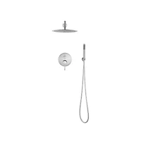 Rainsken Shower System, Wall Mounted Shower Faucet Set for Bathroom with High Pressure 10" Stainless Steel Rain Shower head Handheld Shower Set,