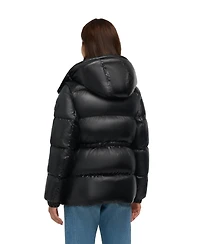 Pajar Women's Halo Puffer with Removable Hood and Faux Sherpa Bib