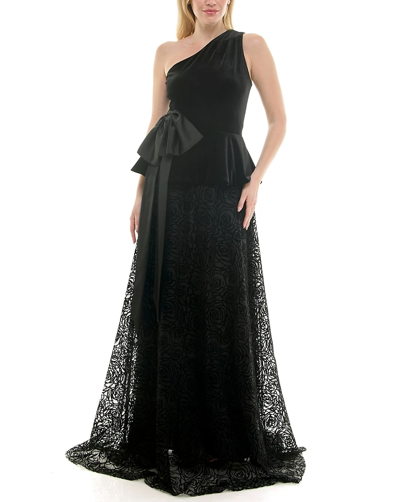 Taylor Women's One Shoulder Peplum Dress