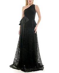 Taylor Women's One Shoulder Peplum Dress