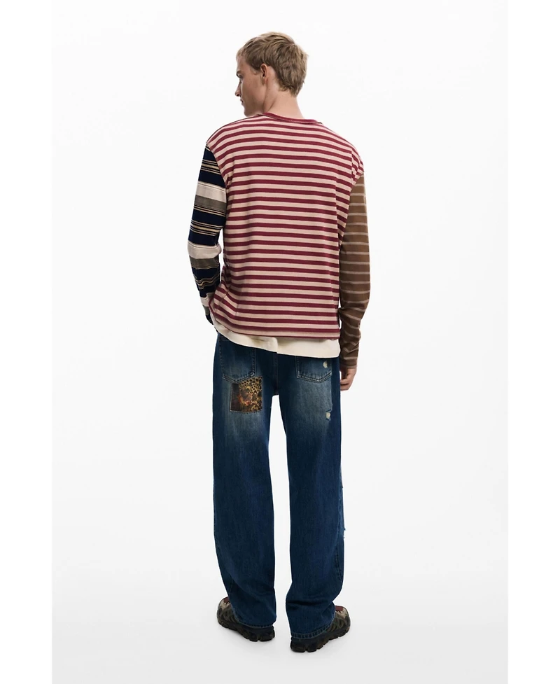 Desigual Men's Grunge striped T-shirt