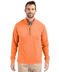 Cutter & Buck Men's Adapt Eco Knit Heather Quarter Zip Pullover