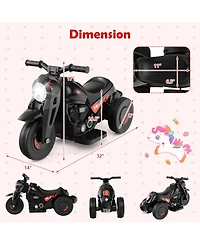 6V Kids Electric Ride-On Motorcycle with Bubble Maker and Music - Black