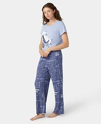 Hue Women's 2-Piece Embellished Short Sleeve Pajama Set