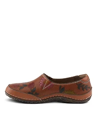 L'Artiste Women's Libora-Delite Handpainted Leather Floral Slip-On Shoes with Removable Insole