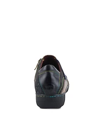 L Artiste Women s Lata Hand-Painted Closed Back Shoe with Removable Footbed and Geometric Multicolor Design