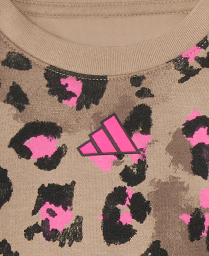 adidas Baby Girls 2-Piece Animal Print Top and Pants Set