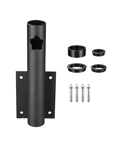 Yescom Universal Flag Pole Holder Deck Mount Bracket for Outside Fit 1" to 2 3/8" Pole