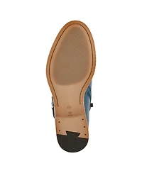 Azura Spring Step Pristina Leather Bootie with Double Decorative Buckles and Inside Zipper