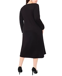 Vince Camuto Plus Long Sleeve Midi Dress