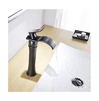Greenspring Waterfall Single Hole Single-Handle Vessel Bathroom Faucet With Pop-up Drain Assembly in Oil Rubbed Bronze