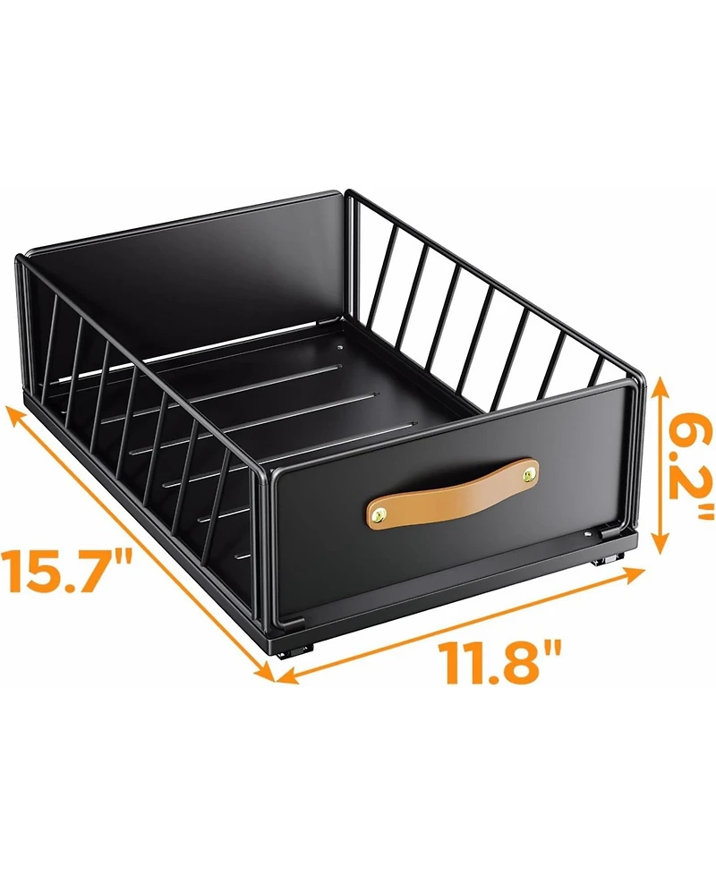 1PC Pull out Cabinet Organizer Fixed with Adhesive Nano Film+1PC Pull out Cabinet Organizer Bundle