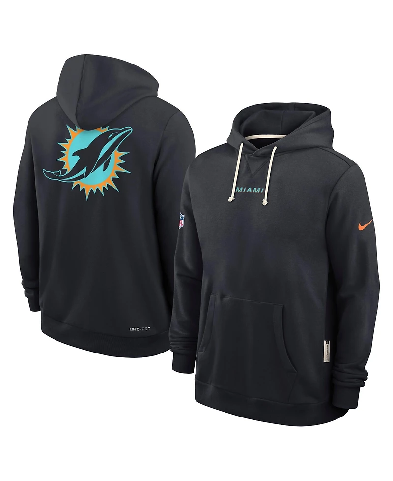 Nike Men's Navy Miami Dolphins 2025 Nfl Rivalries Sideline Dri-Fit Hoodie