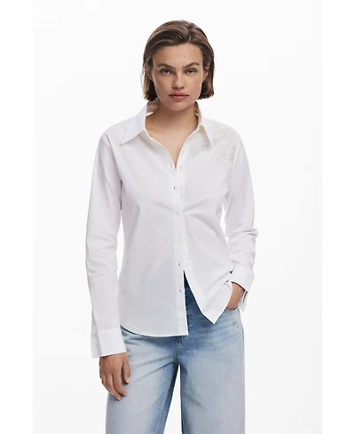 Desigual Women's Plain shirt with embroidery