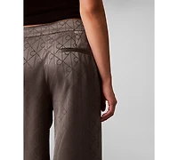 Calvin Klein Women's All-Over Print Wide Leg Trousers