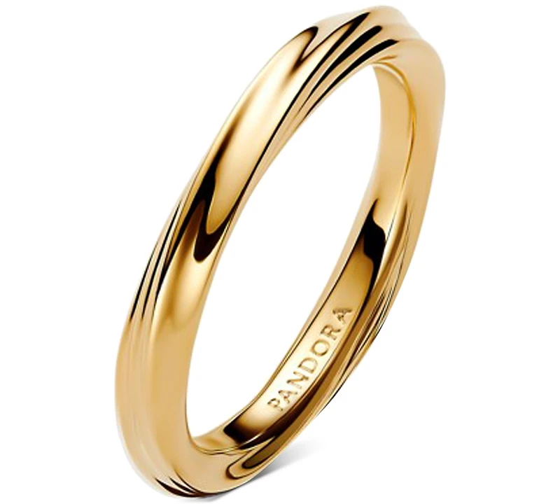 Pandora Twisted 14K Gold Plated Band Ring