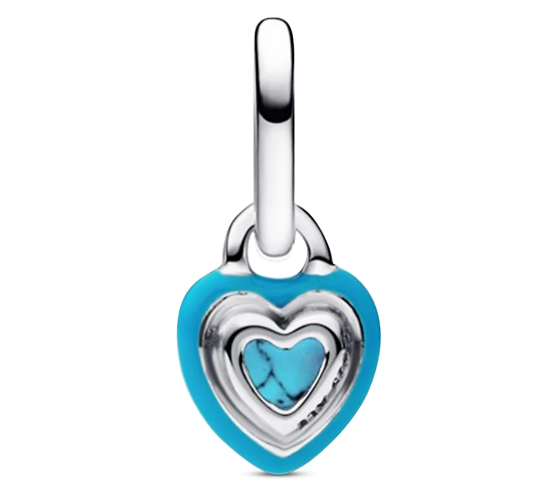 Pandora Turquoise Heart Mini Dangle Charms