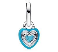 Pandora Turquoise Heart Mini Dangle Charms