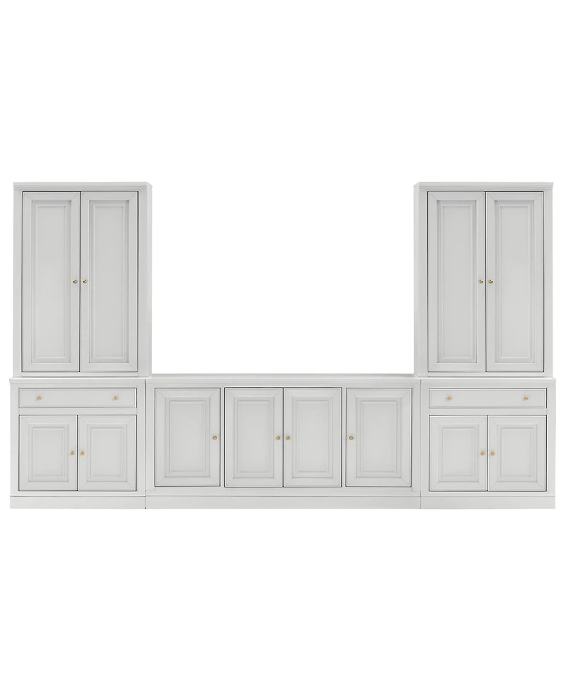 Furniture Amren 65" Wood 4 Door Console with Door Hutches and 2 Door Bases with Drawer