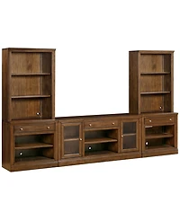 Furniture Amren 65" Wood 2 Door Console with Open Hutches and Bases