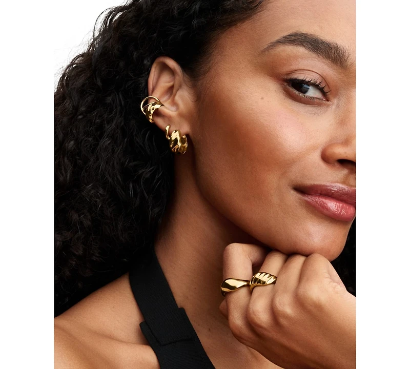 Pandora Rippled Hoop Earrings