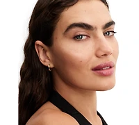Pandora Organically Shaped Two-Tone Open Hoop Earrings