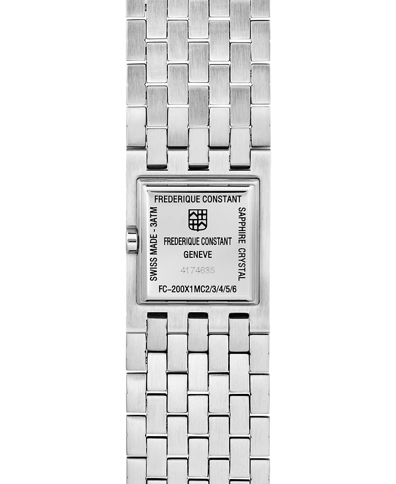 Frederique Constant Women's Manchette Silver-Tone Stainless Steel Bracelet Watch, 25.7mm