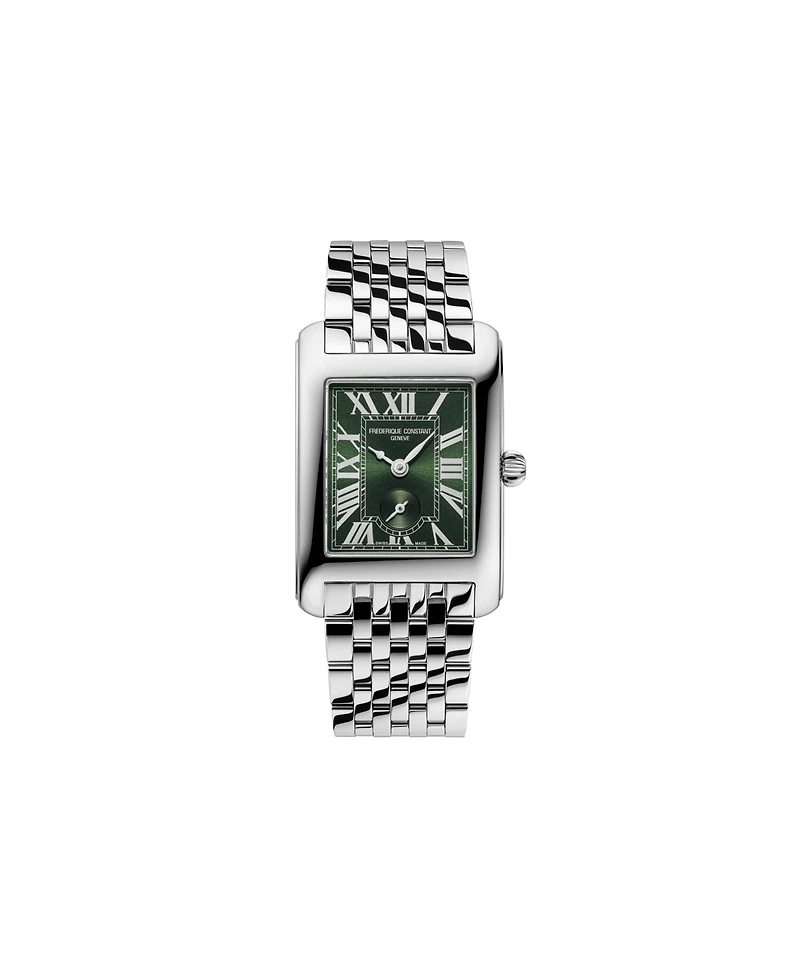 Frederique Constant Women's Carree Silver-Tone Stainless Steel Bracelet Watch, 25.2mm
