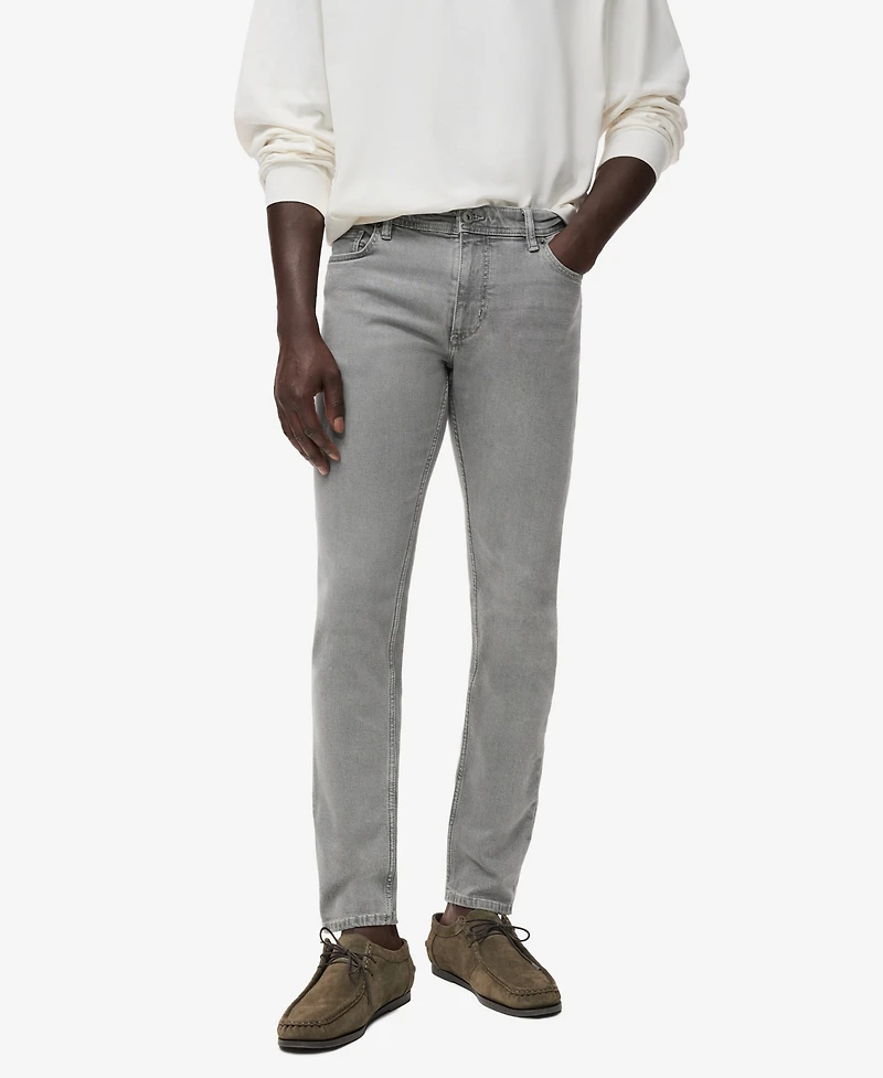 Mango Men's Jan Slim-Fit Gray-Wash Jeans