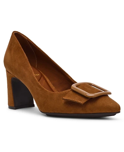Anne Klein Women's Bentley Buckle Block Heel Pumps