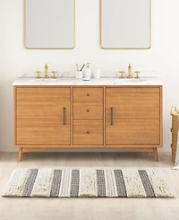 Ink+Ivy Asher Woven Texture Stripe Bath Rug