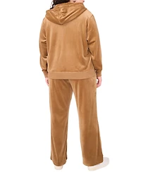 Vince Camuto Plus Velour Zip-Front Hoodie Jacket