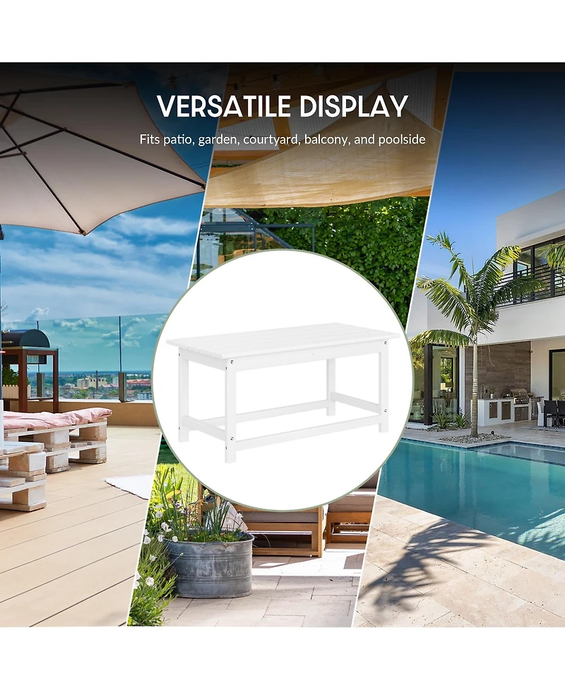 WestinTrends Outdoor Patio Classic Adirondack Coffee Table