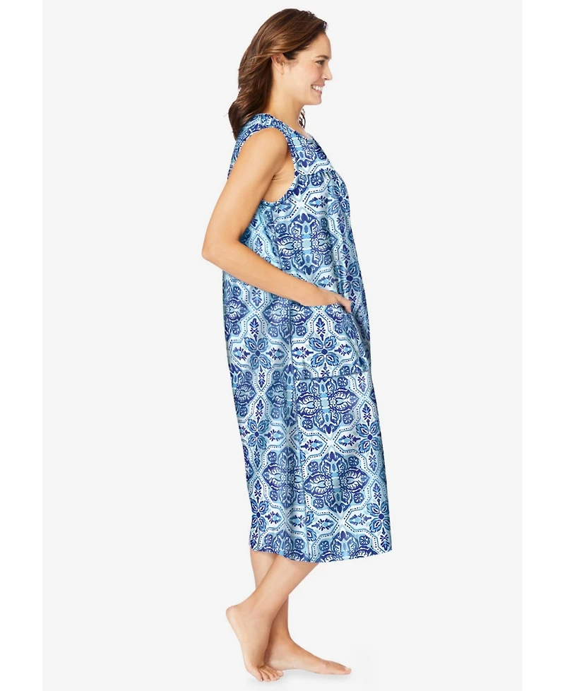 Only Neccessities Women's Sleeveless Print Lounger