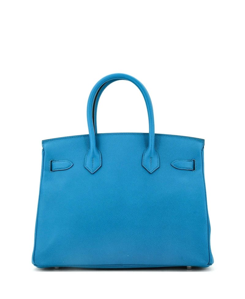 Pre-Owned Hermes Birkin Handbag Epsom with Palladium Hardware