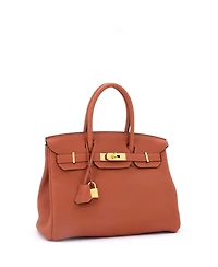 Pre-Owned Hermes Birkin 30 Handbag Brown Togo with Gold Hardware