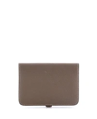 Pre-Owned Hermes Dogon Compact Wallet Leather