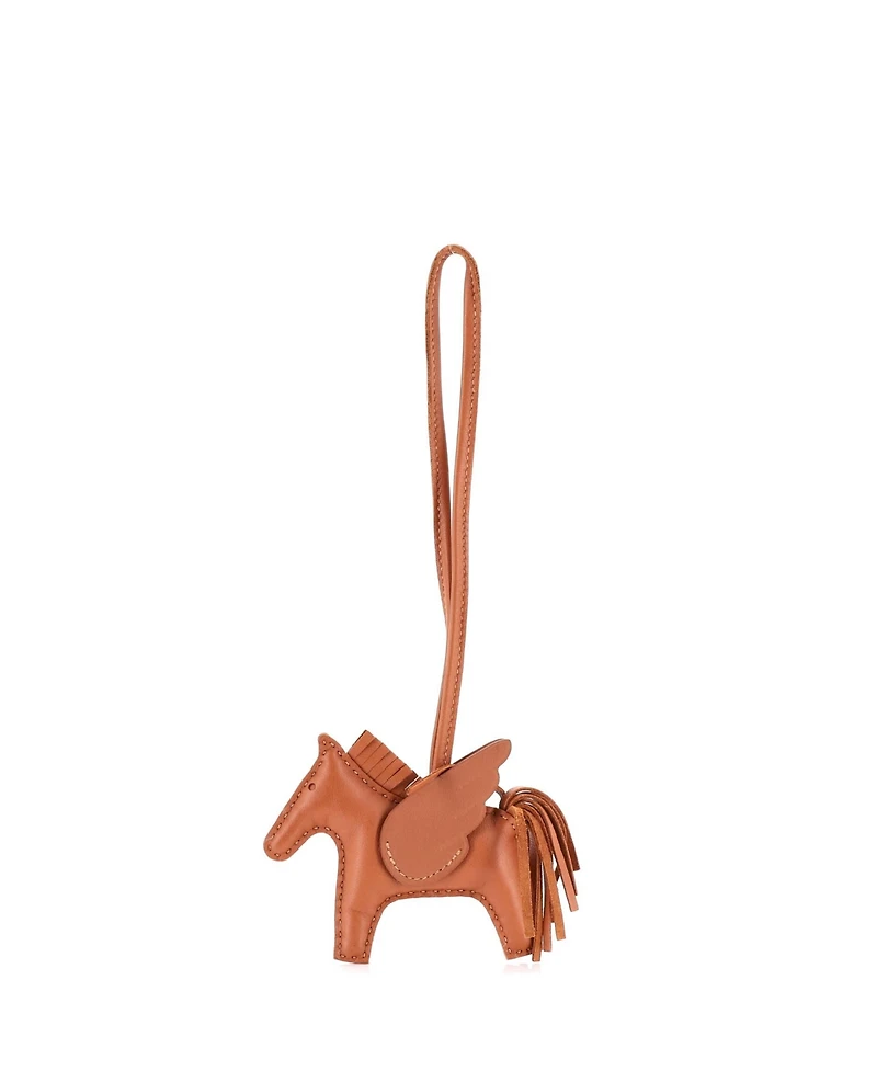 Pre-Owned Hermes Pm Monochrome Pegase Rodeo Bag Charm Leather