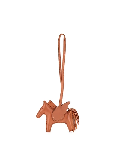 Pre-Owned Hermes Pm Monochrome Pegase Rodeo Bag Charm Leather