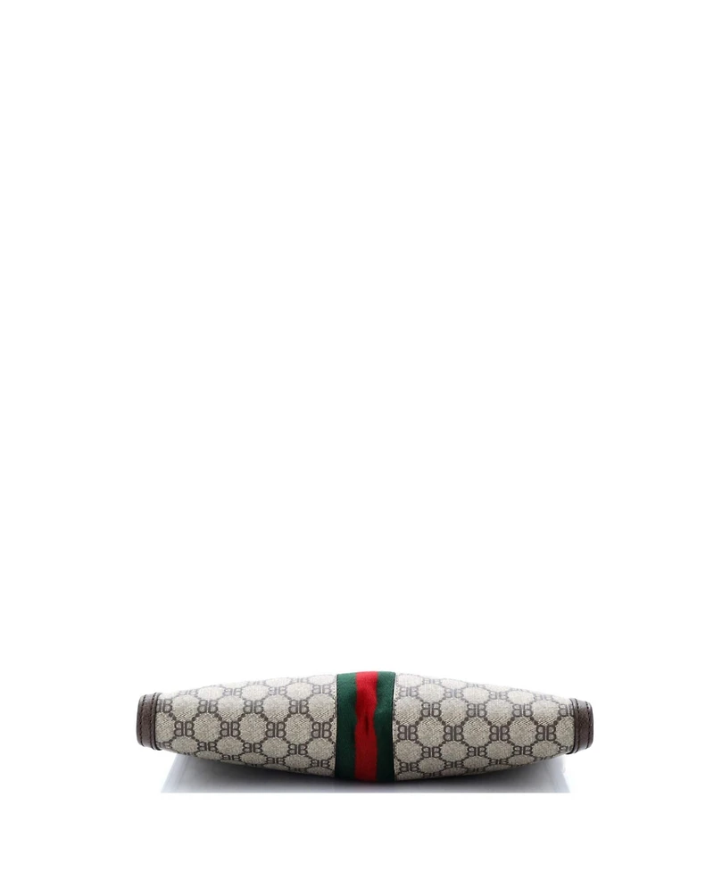 Pre-Owned Balenciaga x Gucci The Hacker Project Web Wristlet Clutch Bb Coated Canvas