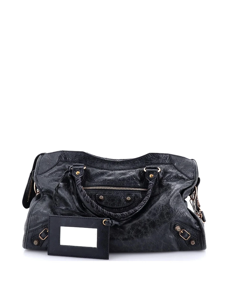 Pre-Owned Balenciaga Medium City Giant Studs Bag Leather