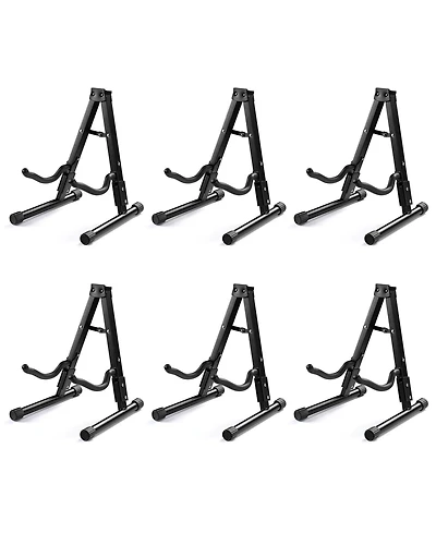 Yescom 6 Pcs Folding Guitar Stand Floor A-Frame w/ Foam Arms Instrument Display Universal for Acoustic Electric Bass