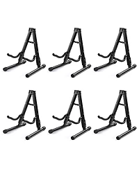 Yescom 6 Pcs Folding Guitar Stand Floor A-Frame w/ Foam Arms Instrument Display Universal for Acoustic Electric Bass