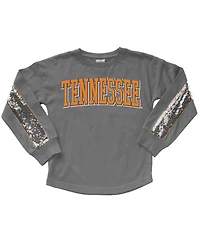 Gameday Couture Big Girls Gray Tennessee Volunteers Guess Who's Back Long Sleeve T-Shirt