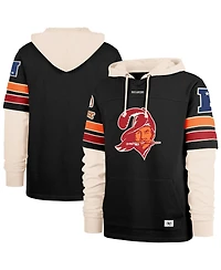 '47 Brand Men's Black Tampa Bay Buccaneers Throwback Split Zone Cornerback Duo Hoodie