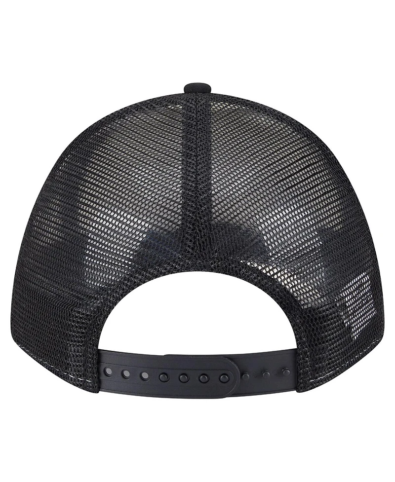 New Era Men's and Women's White/Black Las Vegas Aces 9FORTY A-Frame Graphic Trucker Hat