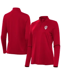 Antigua Women's Crimson Indiana Hoosiers Reprocess Quarter-Zip Sweatshirt
