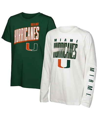 Outerstuff Preschool Miami Hurricanes Mix 3-in-1 Combo T-Shirt Set