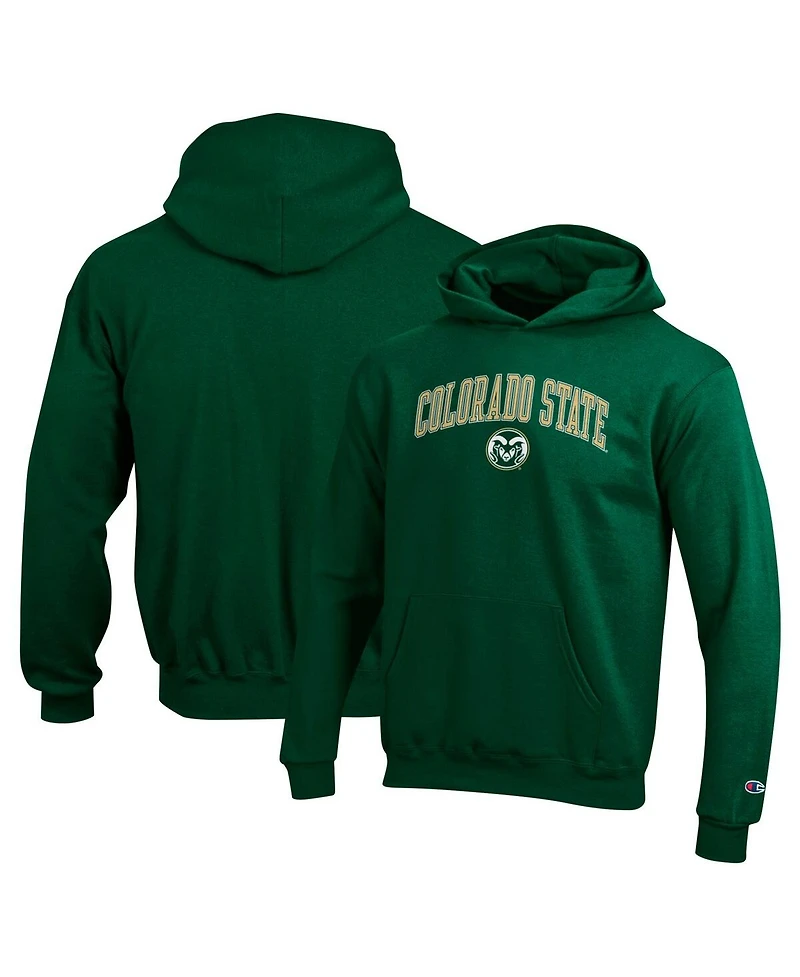 Champion Big Boys and Girls Green Colorado State Rams Campus Pullover Hoodie